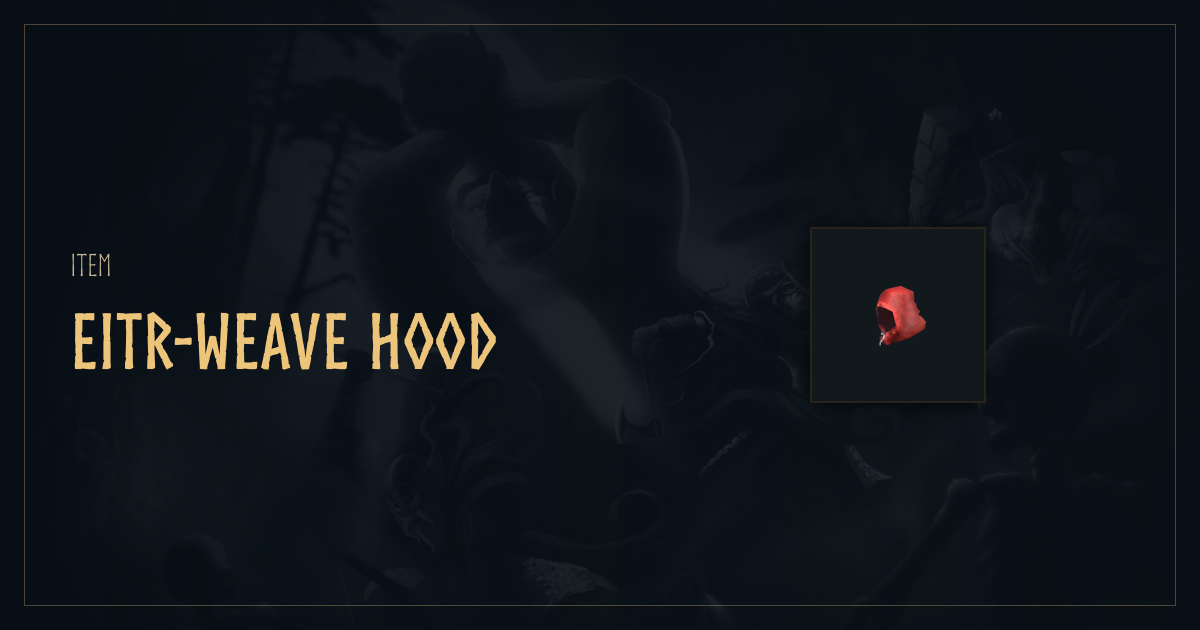 Eitr-weave Hood | Valheim item | thevalheim.wiki